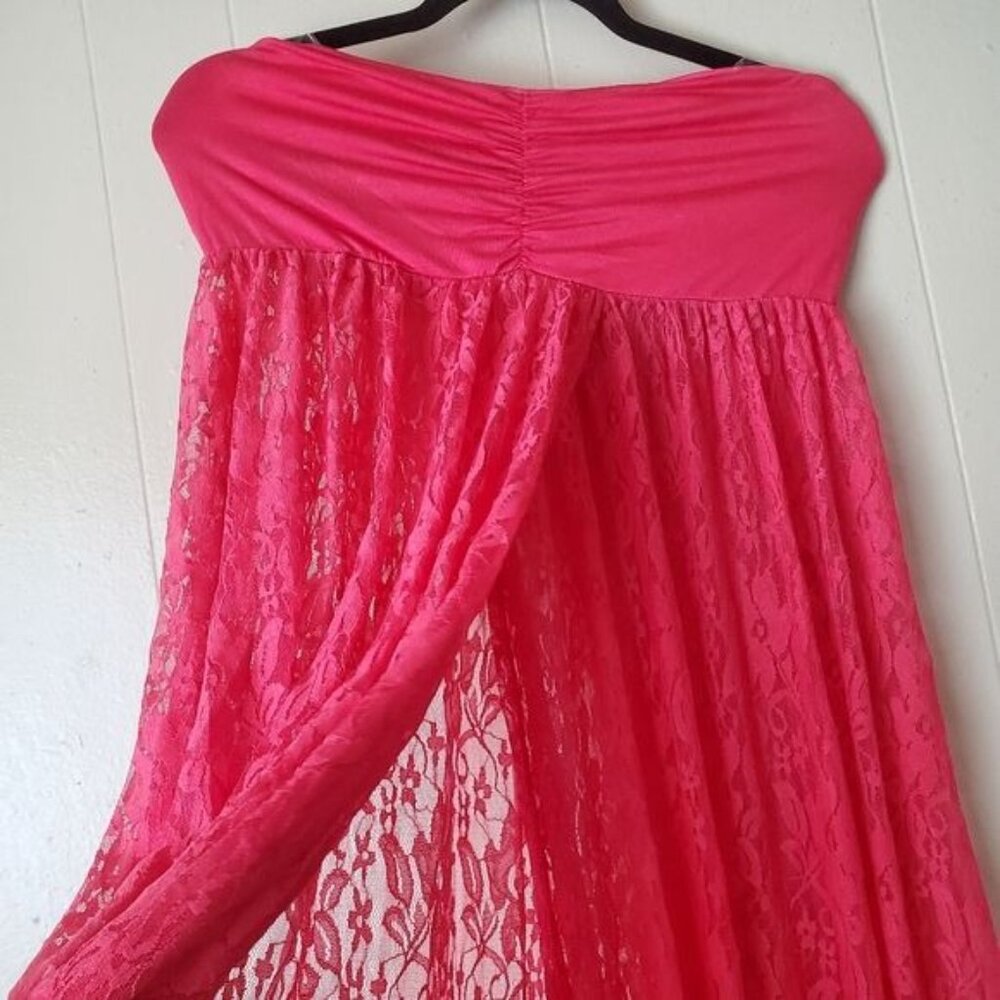 Pinkblush maternity maxi dress Pink Color Lace Open Photoshoot Size Large New - Picture 7 of 13